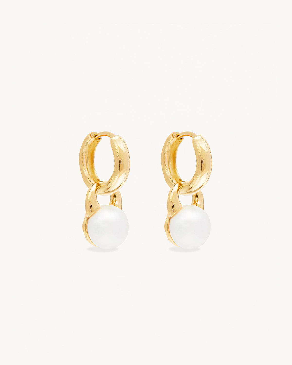 18K Gold Vermeil Pearl Hoop Earrings - Elegant New Beginnings Jewelry for Women | Perfect for Weddings, Parties & Everyday Wear