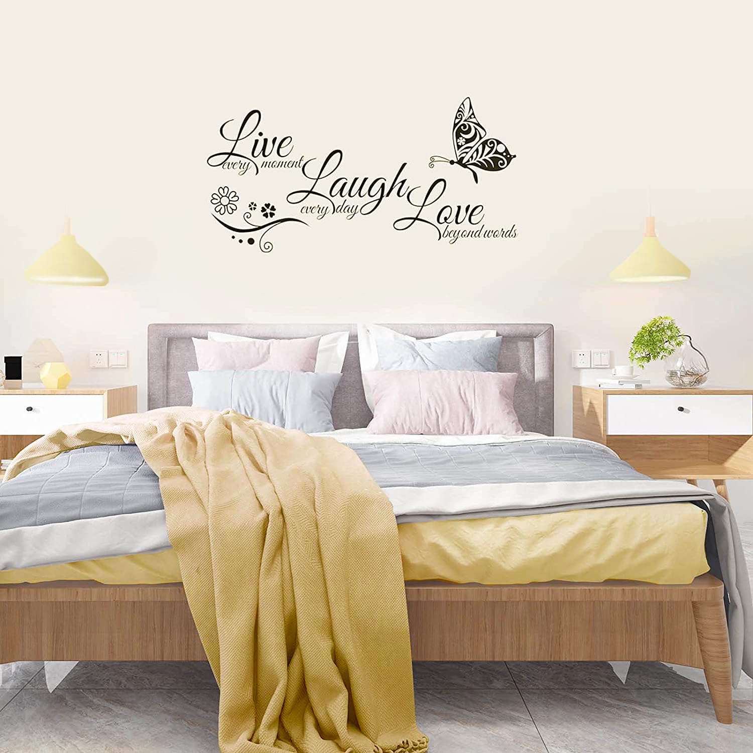 KNLWGXESC Butterfly Wall Decals - Aesthetic Room Decor Stickers for Bedroom, Living Room & Home Wall Art - Perfect for Nursery, Kids Room & DIY Home Decor