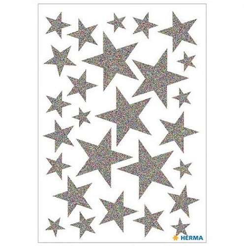 Silver Glitter Star Stickers - 15128 Pack - Perfect for Scrapbooking, DIY Crafts, and Party Decorations