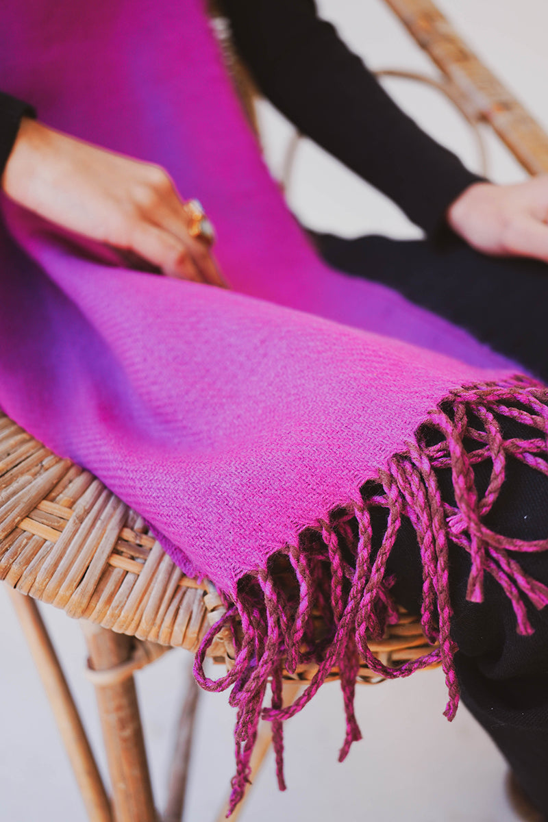 Fuchsia Splendor Shawl - Elegant Women's Wrap Scarf for Parties, Weddings & Evening Events
