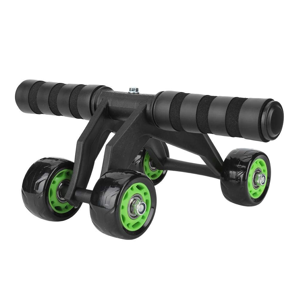Abdominal Exercise Wheel Roller - 4 Wheel Core Workout Equipment with Knee Pad & Resistance Band for Home Gym | Ergonomic Ab Roller for Strength Training & Fitness | Perfect for Home Workouts, Office Exercise & Full Body Toning