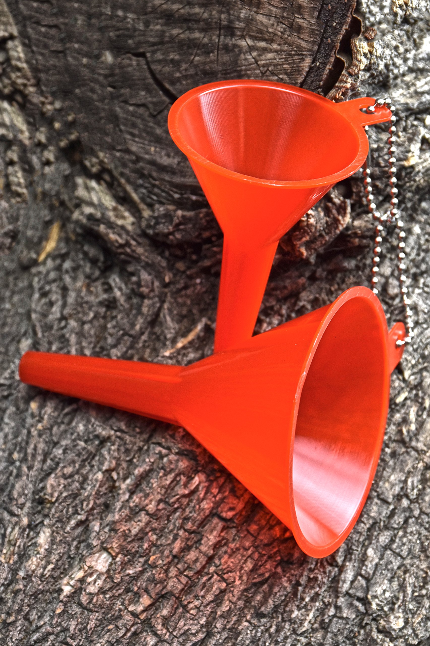 SE Red Plastic Funnel Set with Ball Keychain (2-Piece) - OD-FN2P | Essential Kitchen Tools for Liquid Transfer, DIY Projects & Automotive Maintenance