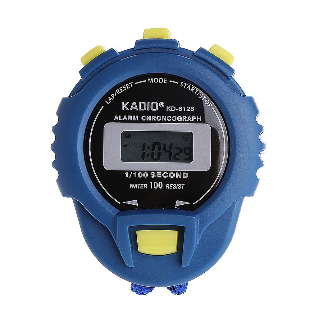 Youngy Digital LCD Sports Stopwatch - Waterproof Chronograph Timer with Wrist Strap for Running, Swimming, and Track & Field Training