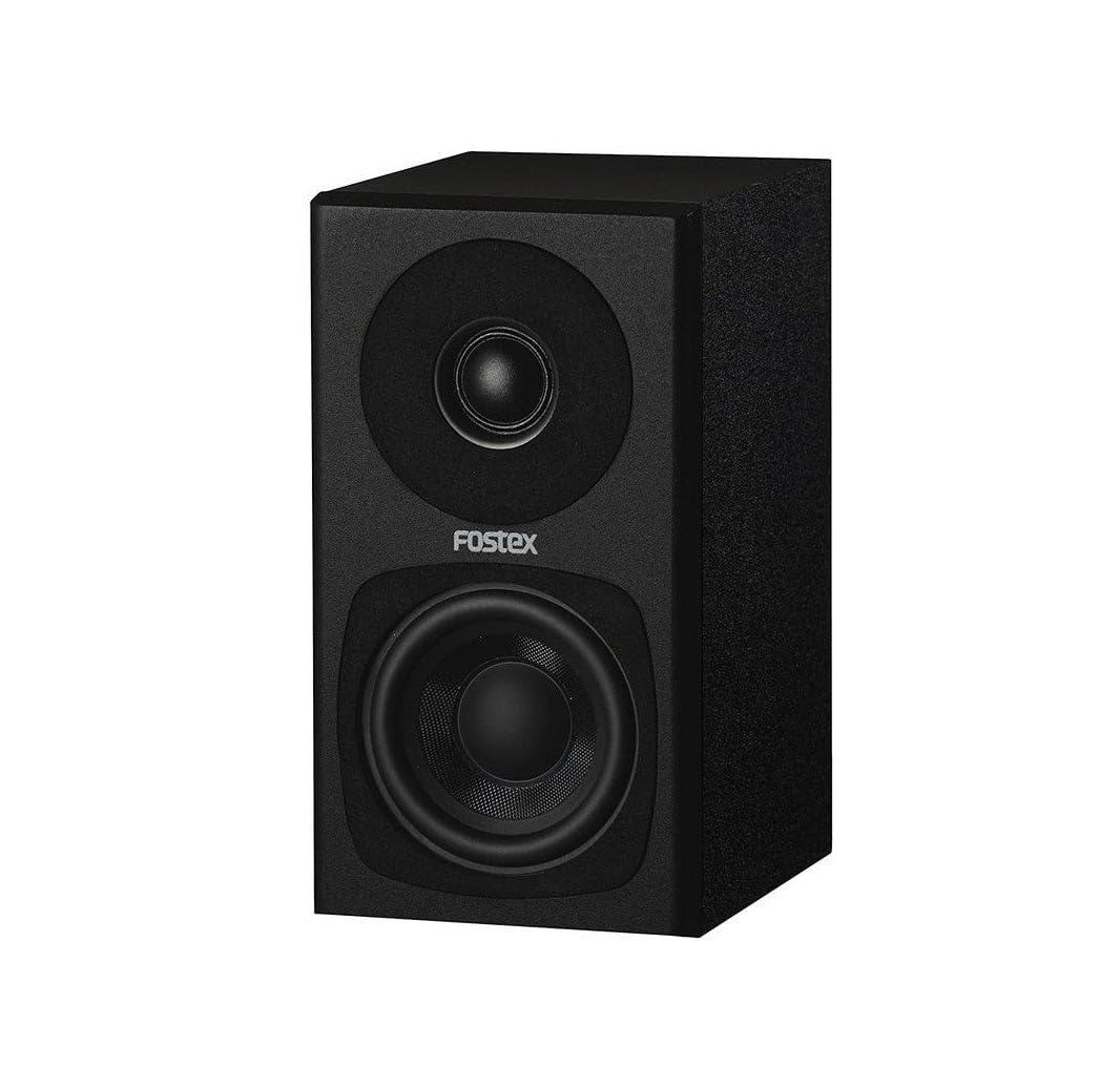 Fostex PM0.3H-B 3 Inch 2-Way 30W Powered Studio Monitor Speakers (Black) - Perfect for Home Recording, Podcasting & Music Production
