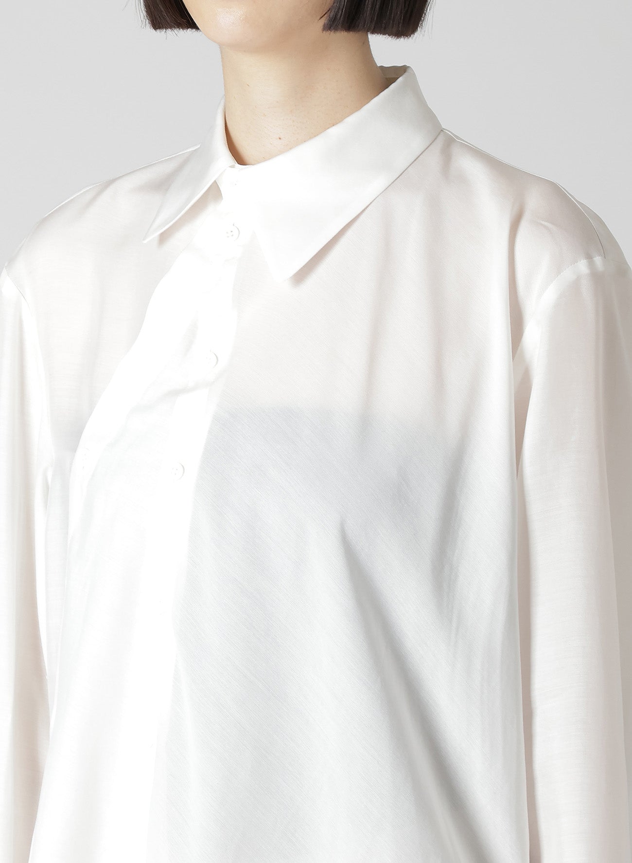 Stylish Cu/Mo Kersey Unbalance Draped Blouse for Women - Elegant Asymmetrical Tunic Top for Casual Wear, Office Outfits & Special Occasions