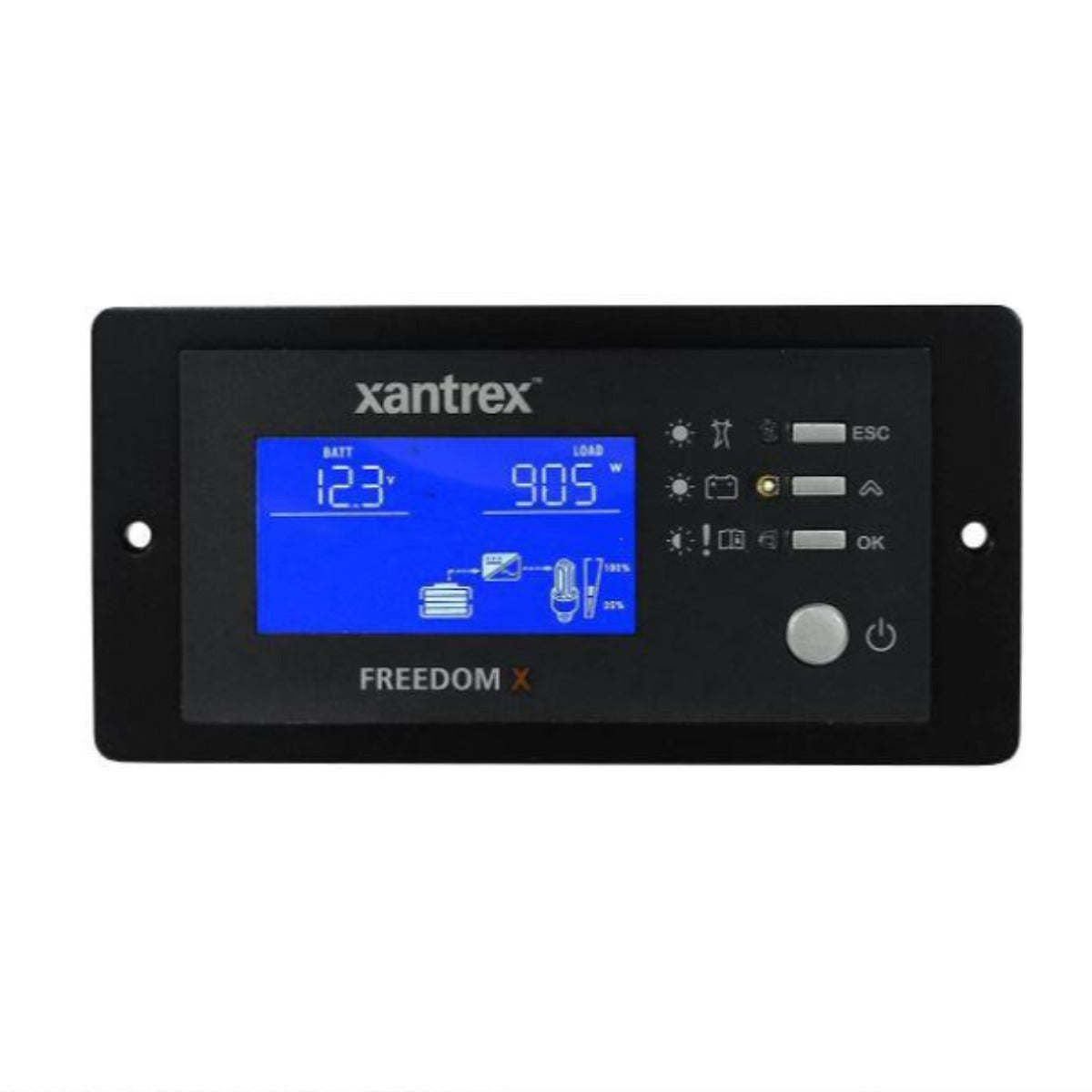 Xantrex FREEDOM X Remote Panel with 25m Cable - Solar Power System Monitor for RVs, Boats & Off-Grid Homes