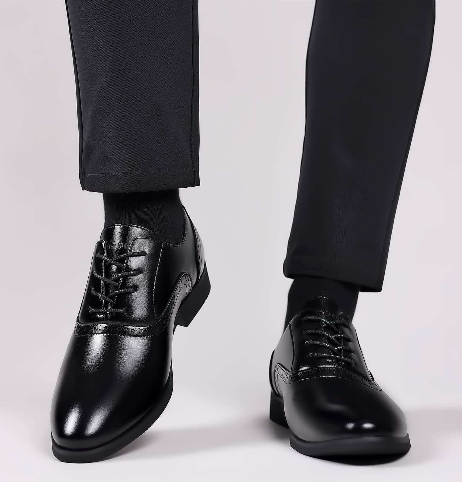 kkdom Men's Classic Lace-Up Dress Shoes - Formal Oxford Business Shoes for Men | Perfect for Weddings, Office & Special Occasions