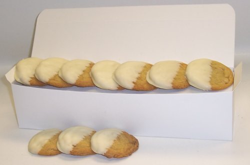 Scott's Cakes Half-Dipped Peanut Butter Cookies with White Chocolate - Gourmet Gift Box (12oz) | Perfect for Holidays, Parties & Corporate Gifts