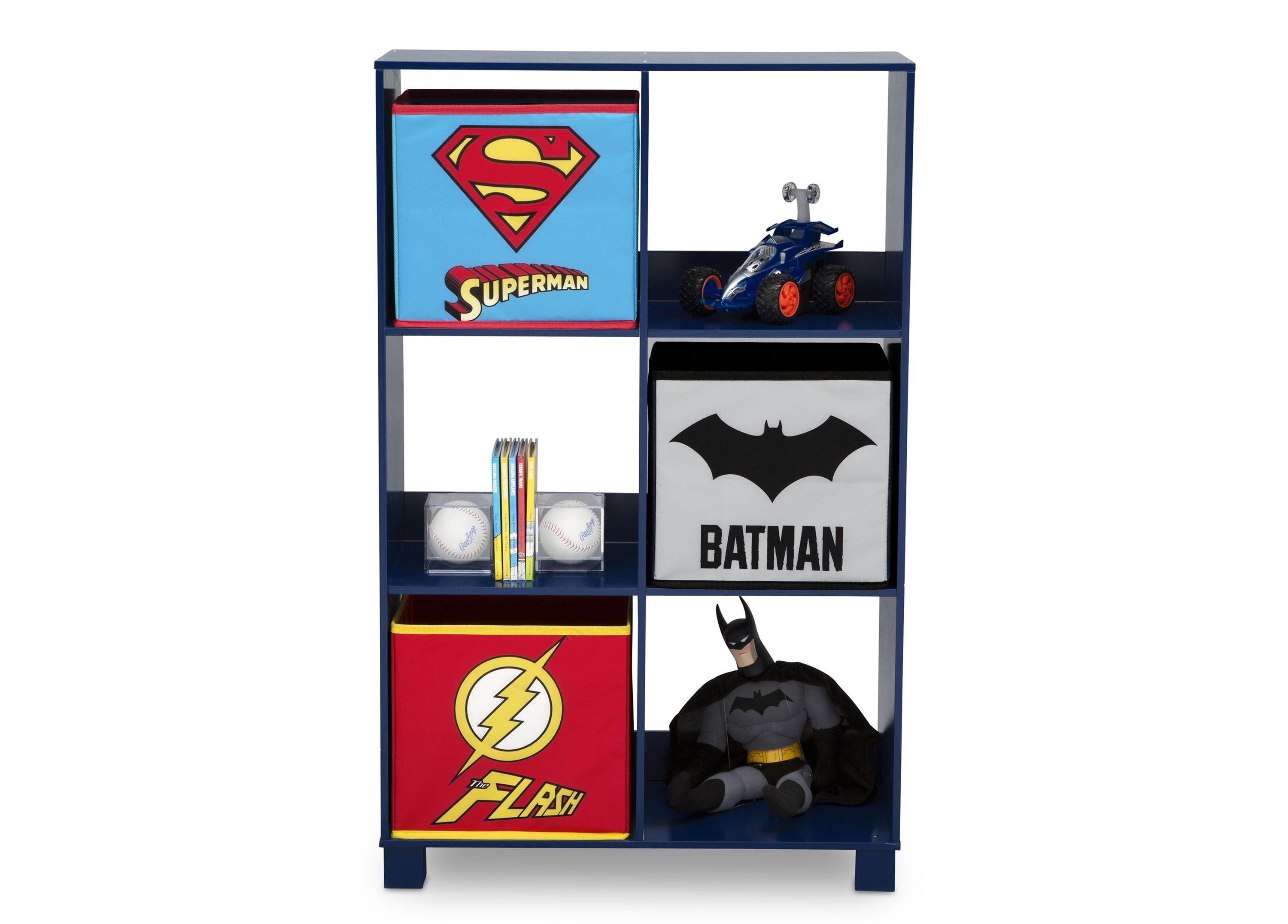 Justice League Superhero Kids Storage Organizer - Perfect for Toy Storage, Books, and School Supplies in Bedroom or Playroom