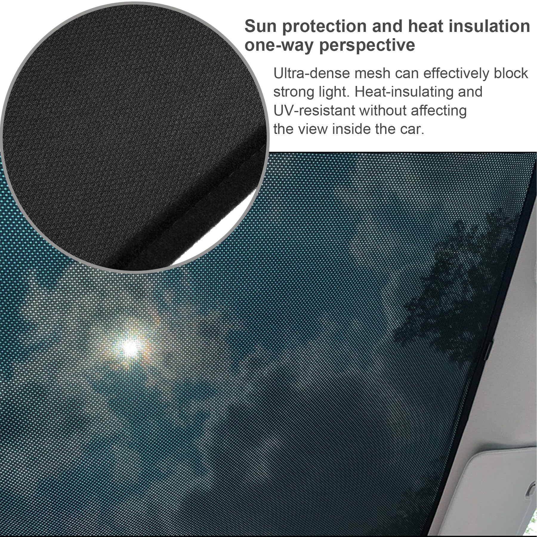 Tesla Model S Sunroof Sunshade - Foldable UV Protection Glass Roof Cover for 2016-2021 Models | Perfect for Summer Driving & Parking