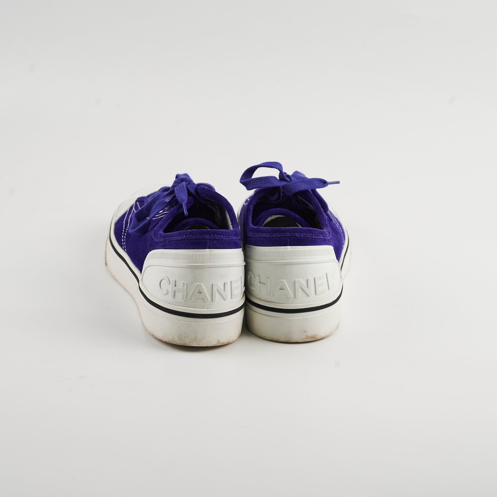 Chanel Blue Suede Women's Sneakers - Size 40 | Luxury Designer Shoes for Casual Wear & Fashion Outfits