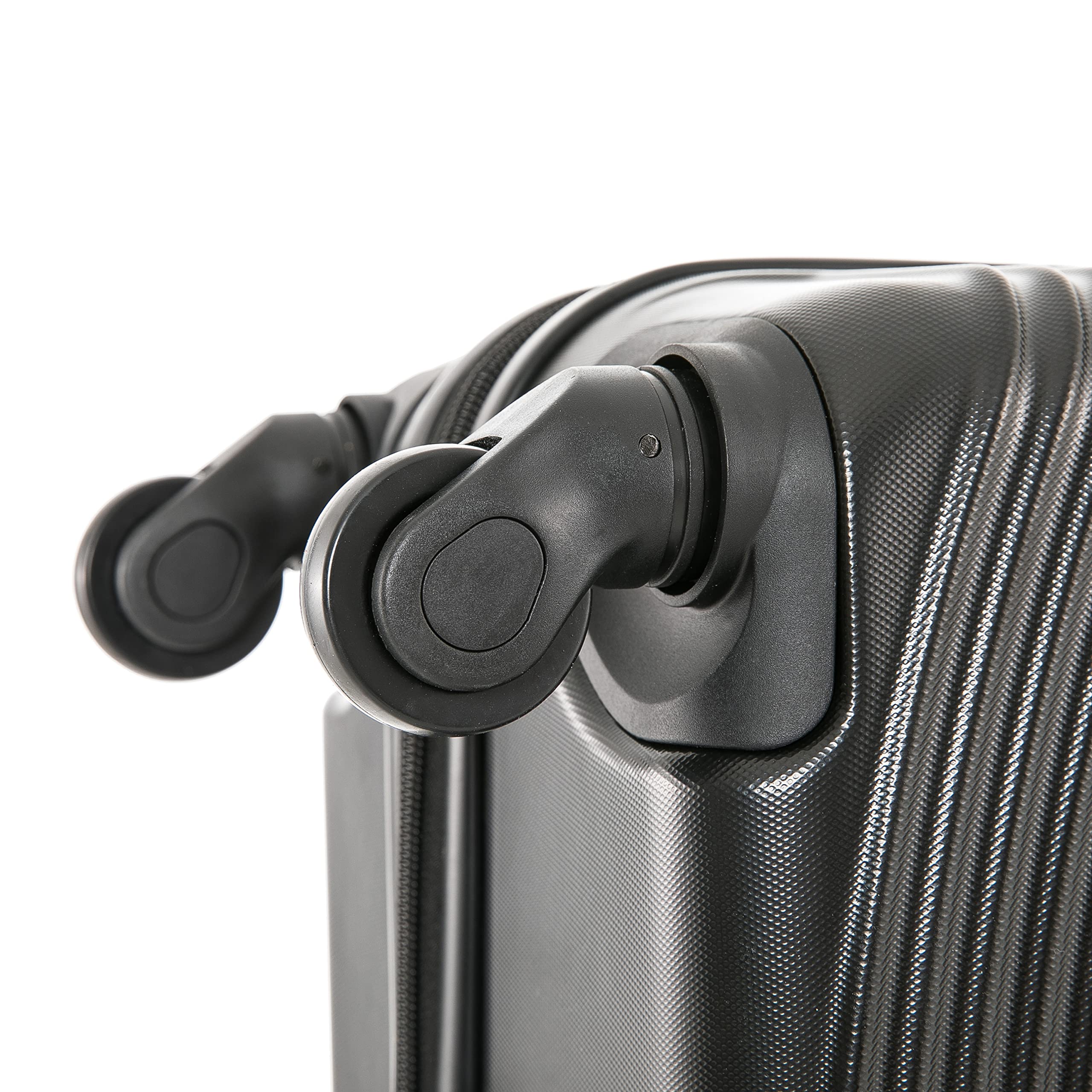 DUKAP INCEPTION 20-Inch Lightweight Hardshell Carry-On Luggage with 360° Spinner Wheels - Durable ABS Suitcase with Telescopic Handle & TSA Lock for Business Travel, Weekend Getaways & Airplane Cabin Use - Black