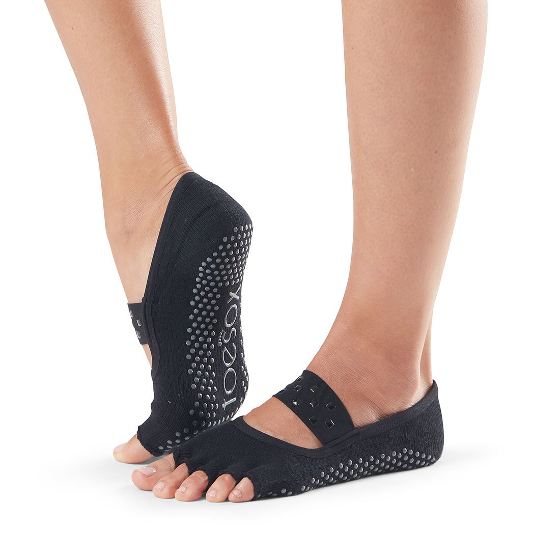 ToeSox Half Toe Mia Grip Socks - Non-Slip Yoga Socks for Pilates, Barre & Dance - Breathable Workout Socks with Arch Support for Women