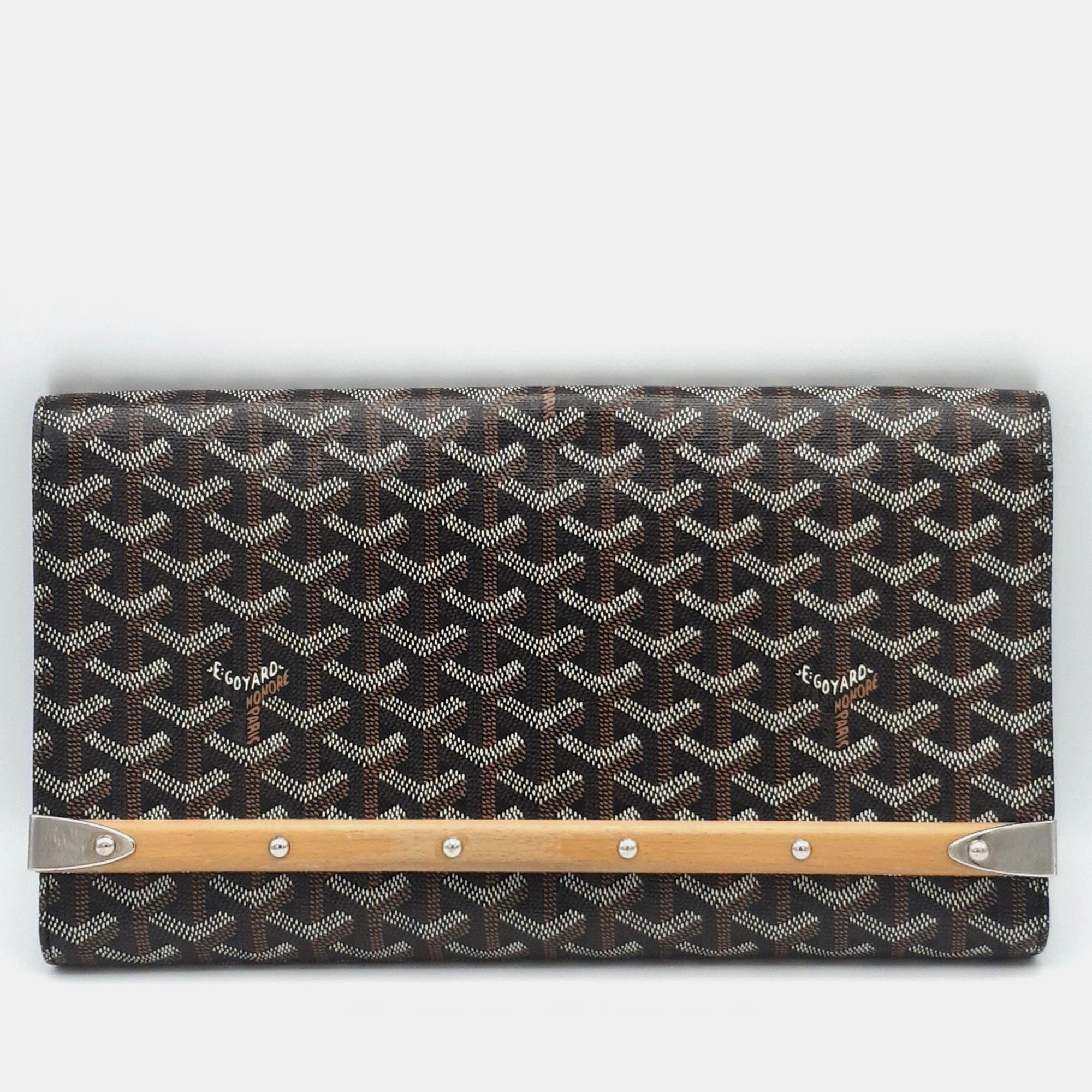 Black Canvas Monte Carlo Bois Clutch - Elegant Women's Handbag for Evening Parties, Weddings & Special Occasions | Stylish Purse for Night Out, Date Night & Formal Events