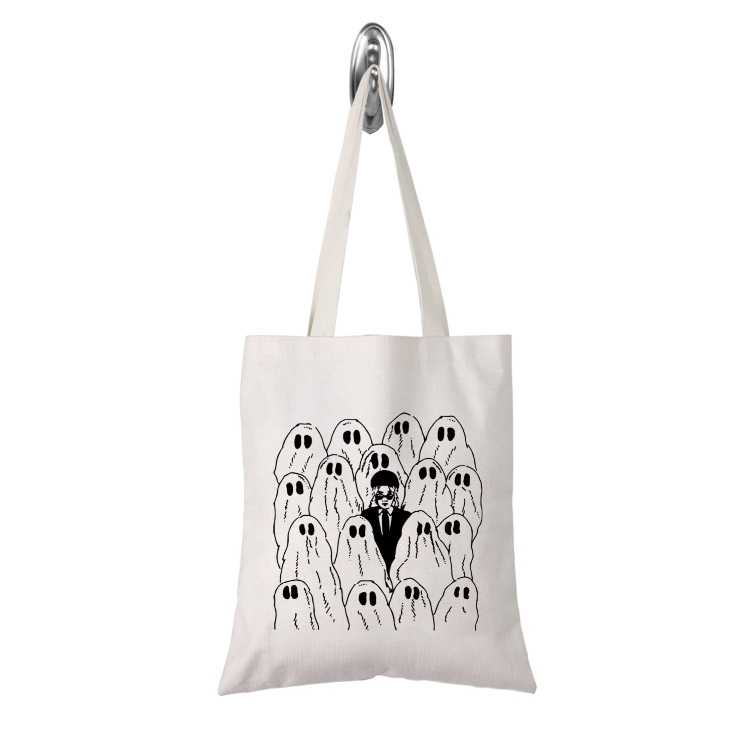 TSOTMO Phoebe Inspired Zipper Pouch Makeup Bag - Singer Merch Music Lover Gift for Fandom Girls (Beige) - Perfect for Cosmetics, Travel & Concert Essentials | Phoebe Ghost Tote