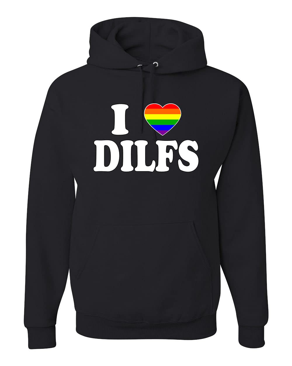 Wild Bobby Gay Pride I Love Hot Moms LGBT Unisex Graphic Hoodie - LGBTQ+ Apparel for Pride Month, Gay Rights Support & Casual Wear