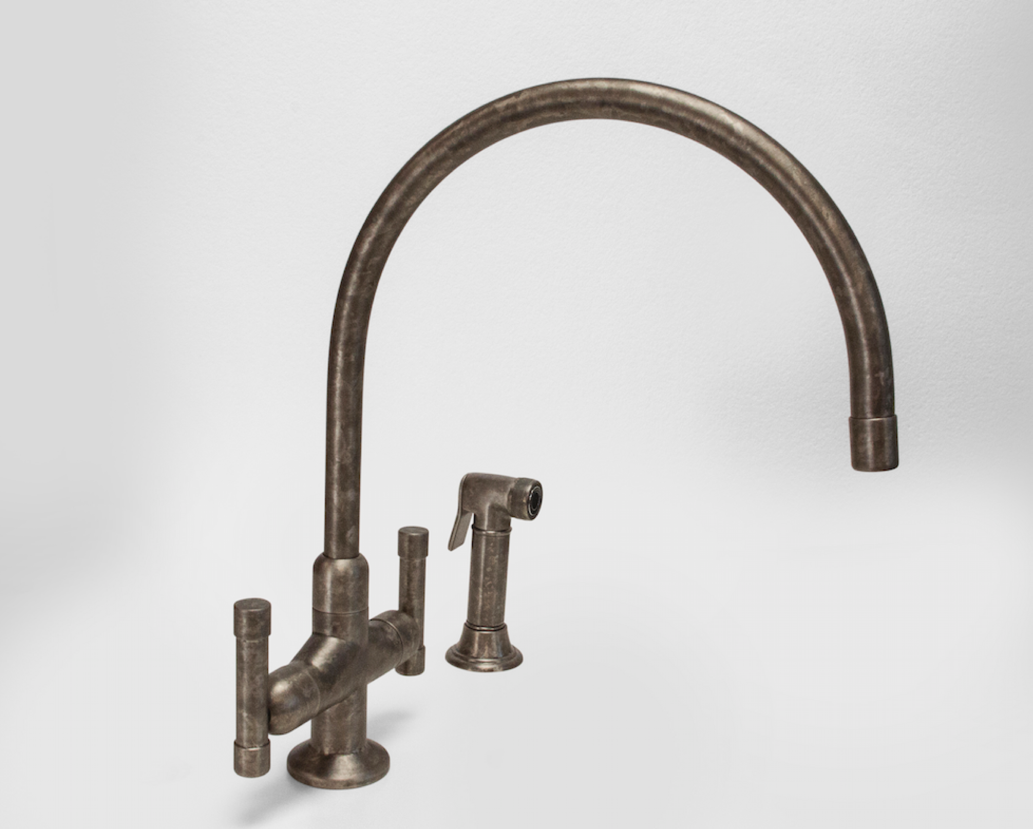 Premium Cuvee Deck Mount Faucet with Large Gooseneck Spout - Modern Kitchen Sink Faucet for Bar, Restaurant & Home Use