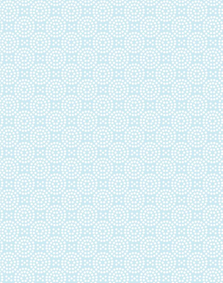 Dot Dot Wallpaper by Wallshoppe - Modern Sky Blue Peel and Stick Wallpaper for Bedroom, Nursery & Home Office Decor - Easy to Install Removable Wallpaper