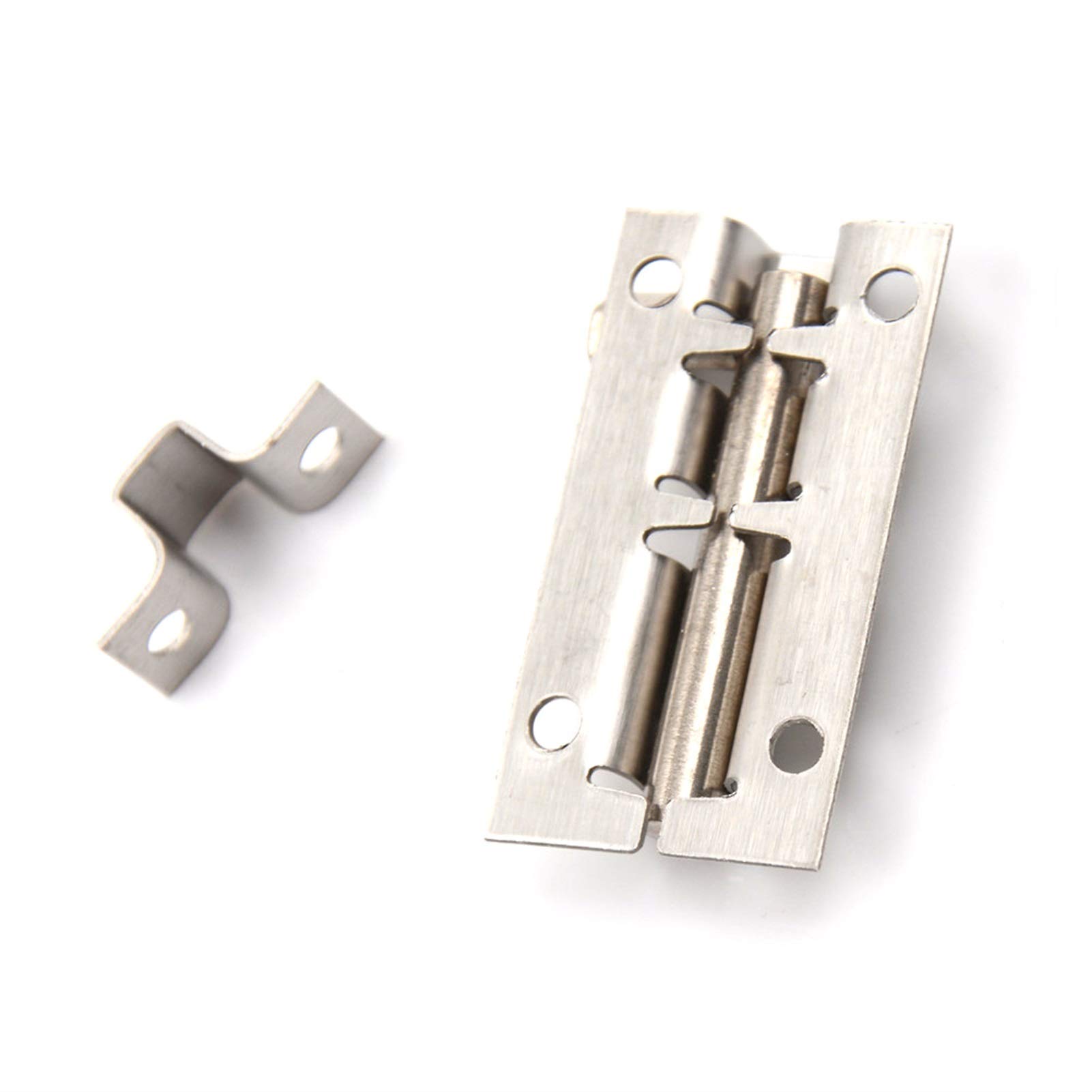 2 Pack 2 Inch Stainless Steel Door Bolt Latch - Sliding Lock Barrel Bolt for Doors, Gates & Cabinets - Silver Heavy Duty Security Lock for Home, Office & Shed (Easy Installation & Durable)