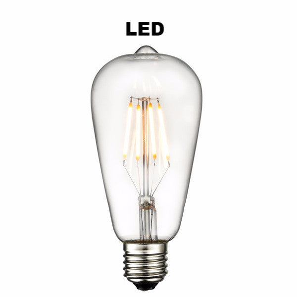 Vintage Edison Light Bulb - Energy Efficient LED Filament Bulb, Warm White 2700K, Dimmable, E26 Base - Perfect for Home Decor, Restaurants, and Cafe Lighting