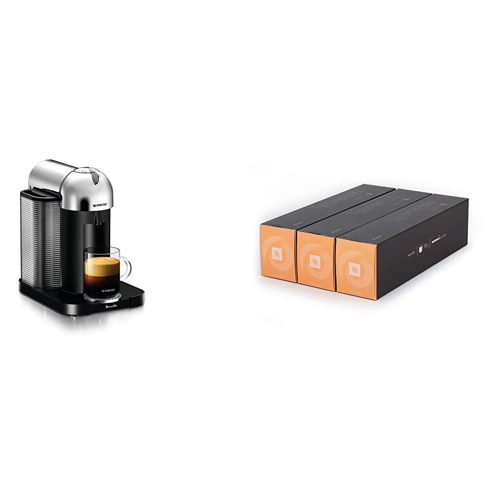 Nespresso Office Coffee Machine Starter Kit by Breville - Chrome Finish with 250 Coffee Capsules | Perfect for Home, Office & Small Business Use