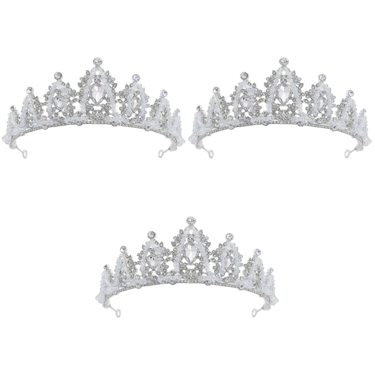 Sparkling Rhinestone Tiara for Women - Princess Crown Headpiece for Prom, Wedding, Quinceañera - Elegant Bridal Crystal Beaded Queen Tiara - Perfect for Brides, Pageants & Special Occasions