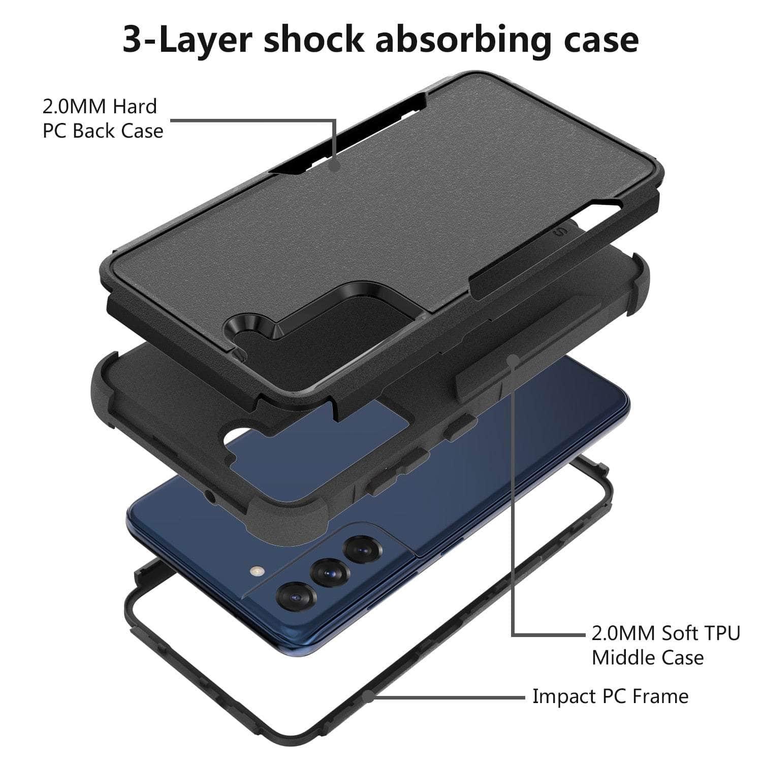 Samsung Galaxy S23 Ultra Shockproof Case - Rugged Protective Cover for Drops & Bumps - Perfect for Outdoor, Travel & Daily Use