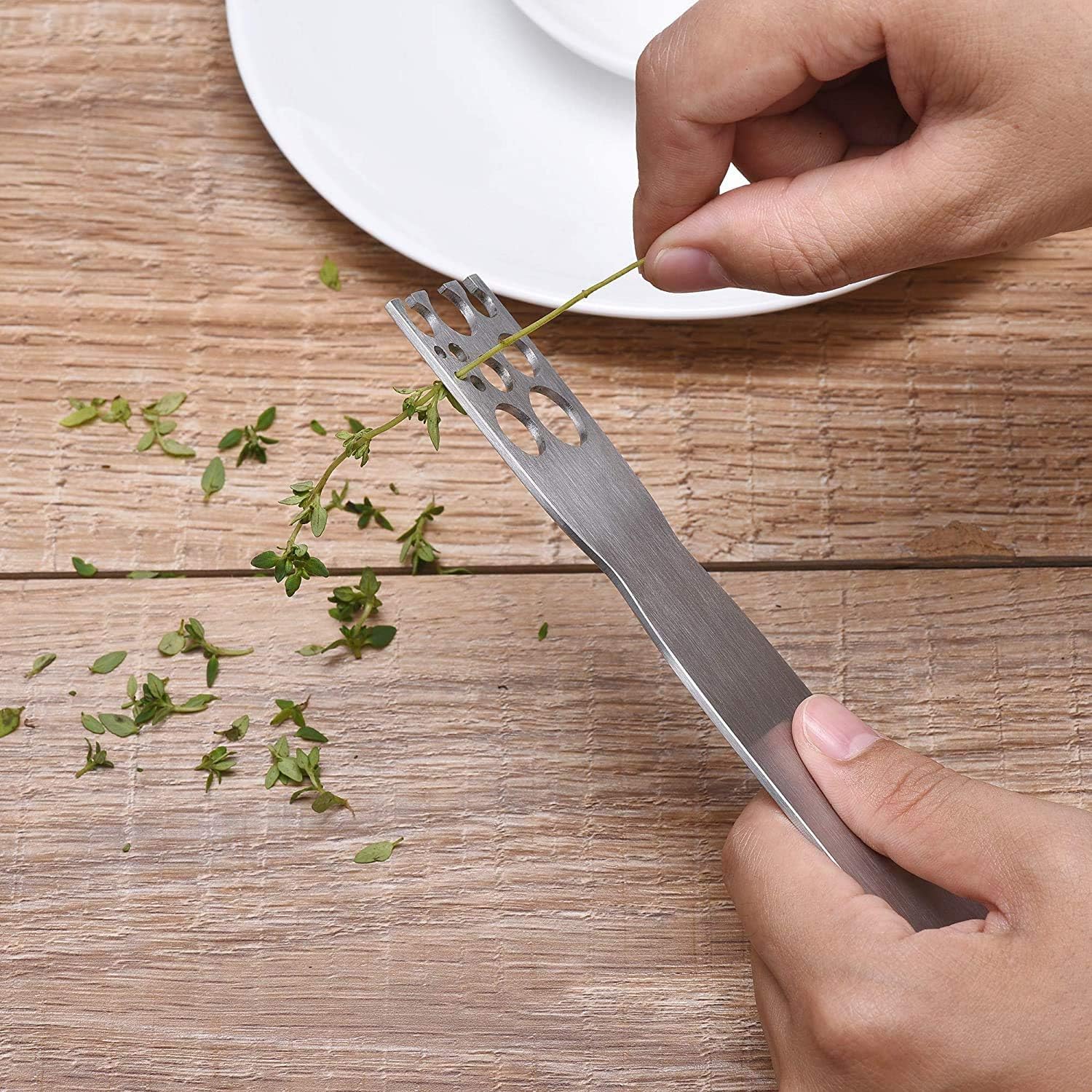 Premium Herb Stripping Tool - Stainless Steel Greens & Herb Stripper for Kale, Chard, Collard Greens, Thyme & Rosemary | Perfect for Cooking, Meal Prep & Gardening