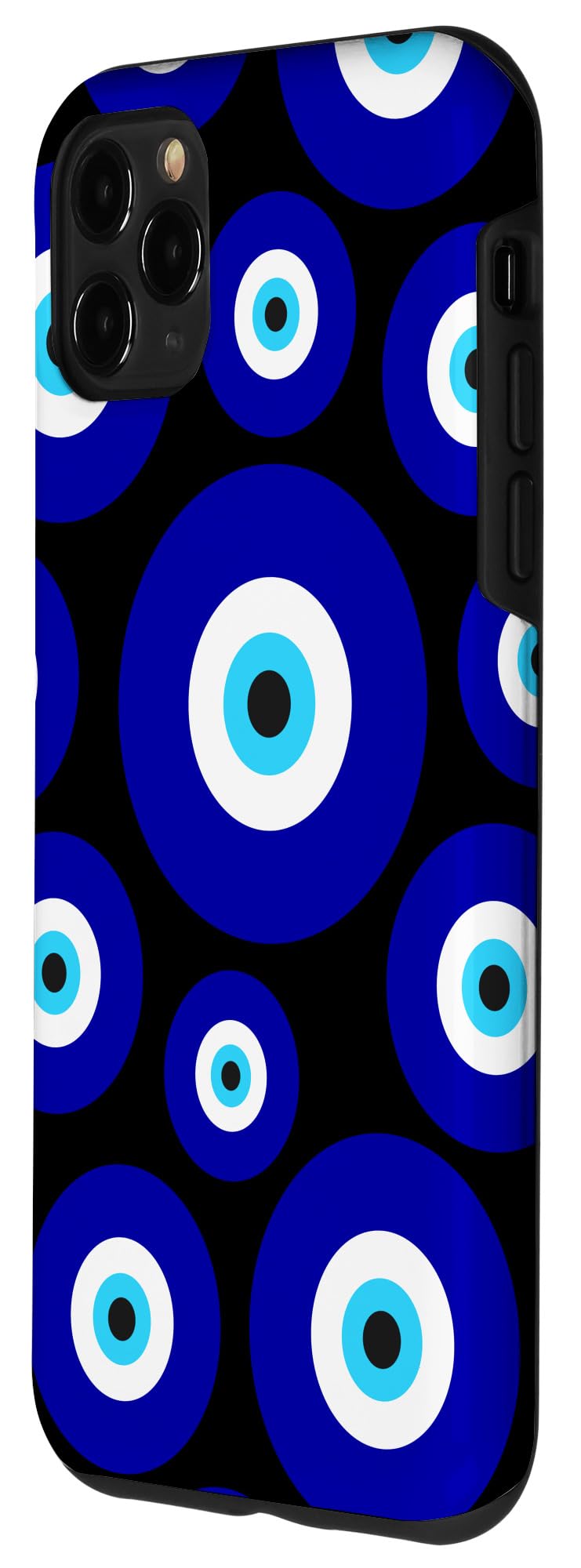 iPhone 11 Pro Max Case - Premium Blue & Black Evil Eye Protection Cover | Slim Fit Shockproof Phone Case for Everyday Use & Travel Protection