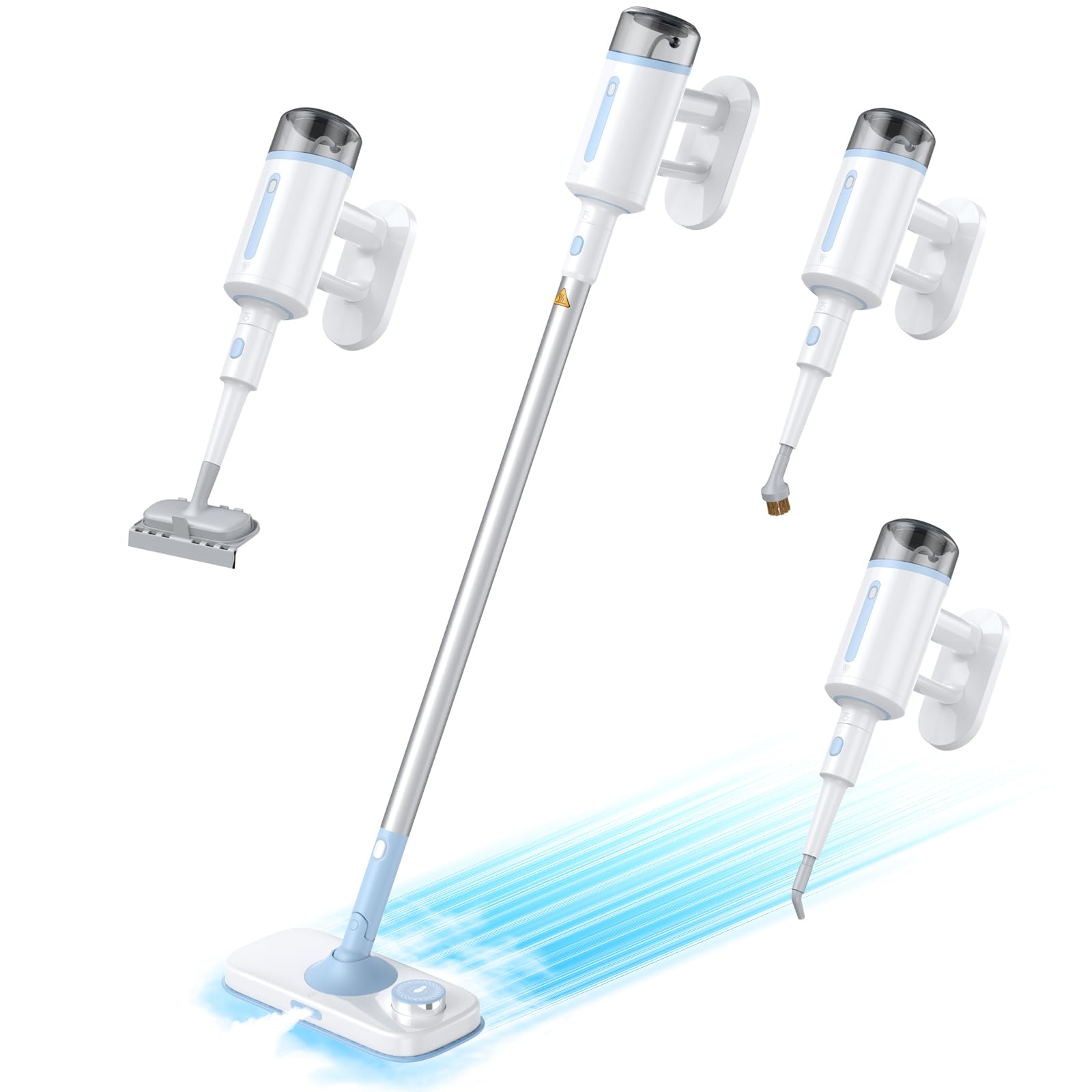 Best Steam Mop with Detachable Handheld Steamer - Powerful Floor Cleaner for Hardwood, Tile, Laminate & All Floors - Multipurpose Home Cleaning Kit with Attachments - Ideal for Kitchen, Bathroom & Pet Areas