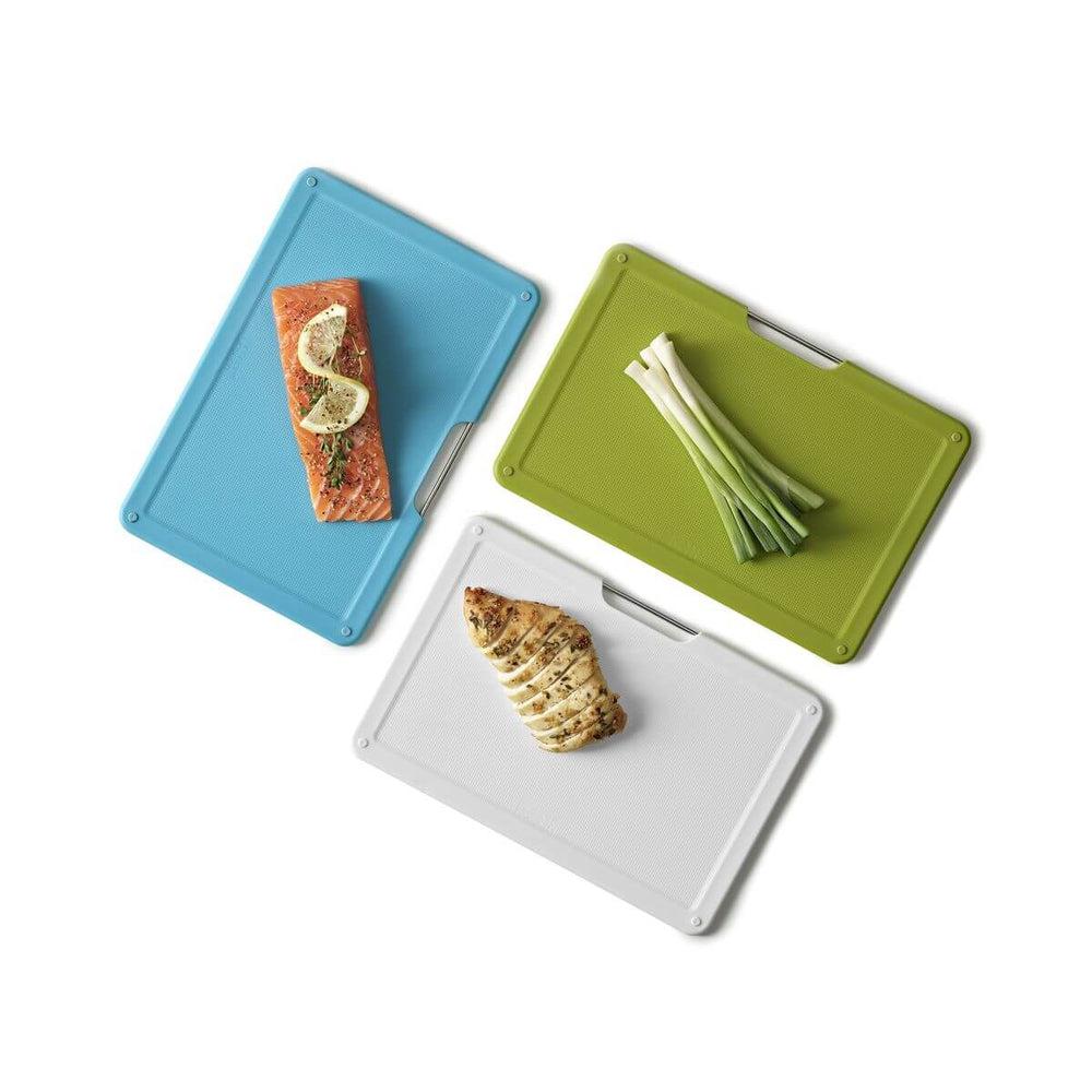 Joseph Joseph Folio Slim 3-Piece Under Shelf Cutting Board Set - Space-Saving Kitchen Organizer for Small Spaces, Perfect for Apartments & RVs