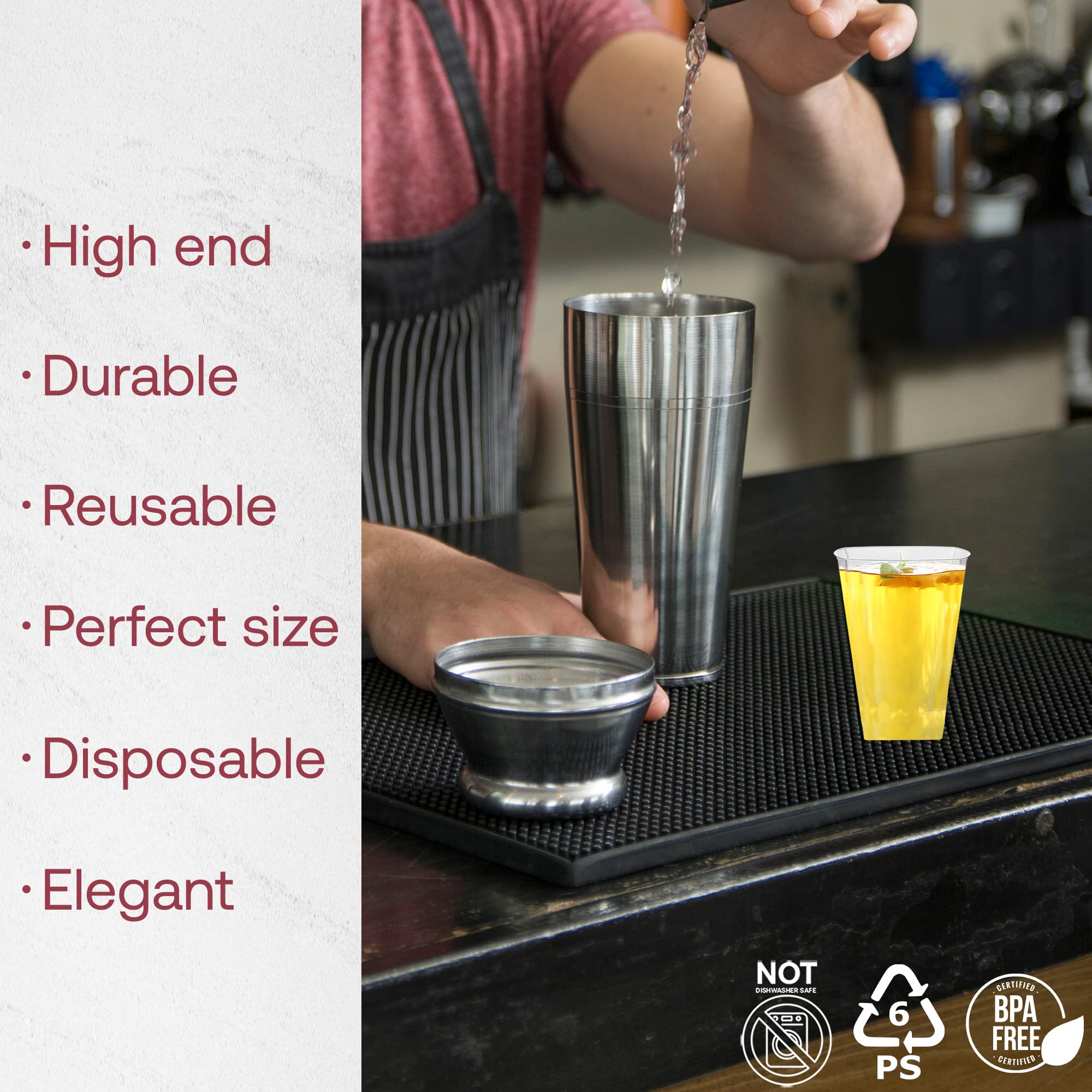 Smarty Had A Party 10 oz Clear Plastic Cups - Pack of 336 Disposable Tumblers for Smoothies, Cocktails, Iced Coffee & Parties | Elegant Drinkware for Weddings, BBQs, Office Events & Everyday Use