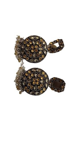 KC055 Kundan Mirror Earrings for Women – Handmade Indian Ethnic Jewelry for Weddings, Parties & Festive Occasions