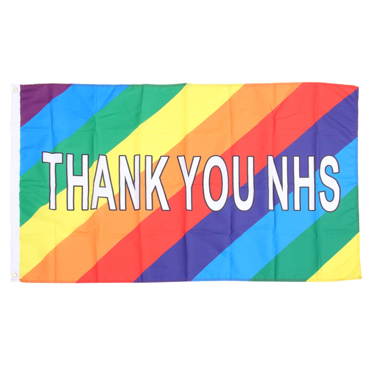 KESYOO Rainbow NHS Thank You Flag - British Polyester Printed Wind Direction Banner for Festival, Party, Home Decor & Outdoor Use - Show Support for Healthcare Heroes