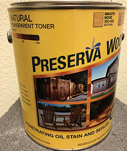 Premium Natural Oil-Based Wood Stain & Sealer - 1 Gallon (Case of 4) | Transparent Penetrating Finish for Decks, Furniture & Outdoor Wood Projects | Eco-Friendly Wood Protection