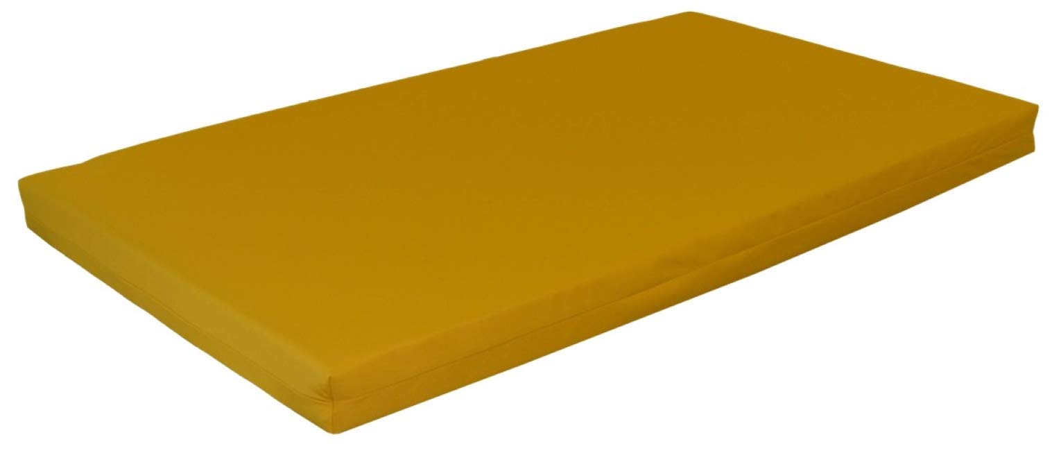4' Swing Bed Cushion for Outdoor Patio Furniture - 4 Inch Thick Yellow Weather-Resistant Foam - Perfect for Porch, Garden & Backyard Relaxation