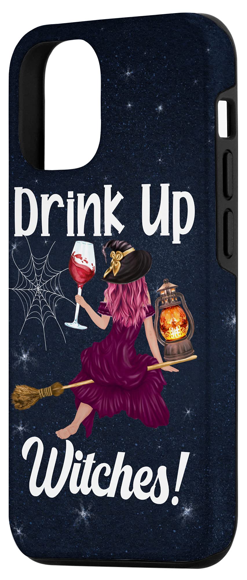 Funny Witch with Big Wine Glass Halloween Phone Case for iPhone 12/12 Pro - Perfect for Halloween Parties, Costume Events & Spooky Celebrations