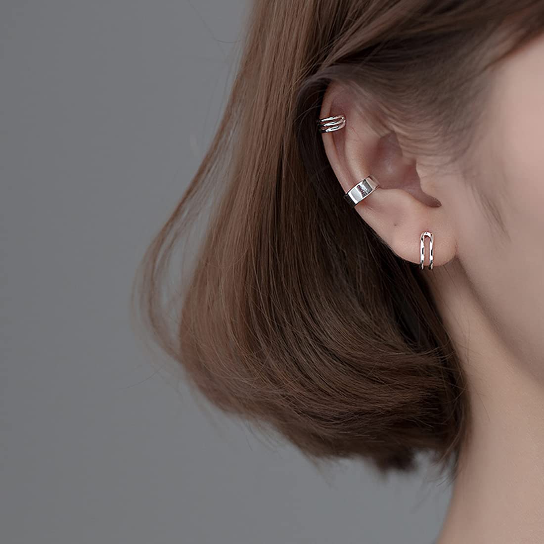 SLUYNZ Solid 925 Sterling Silver No-Piercing Ear Cuff Earrings for Women & Men - Cartilage, Helix, Tri Ear Cuffs - Perfect for Parties, Weddings & Everyday Wear