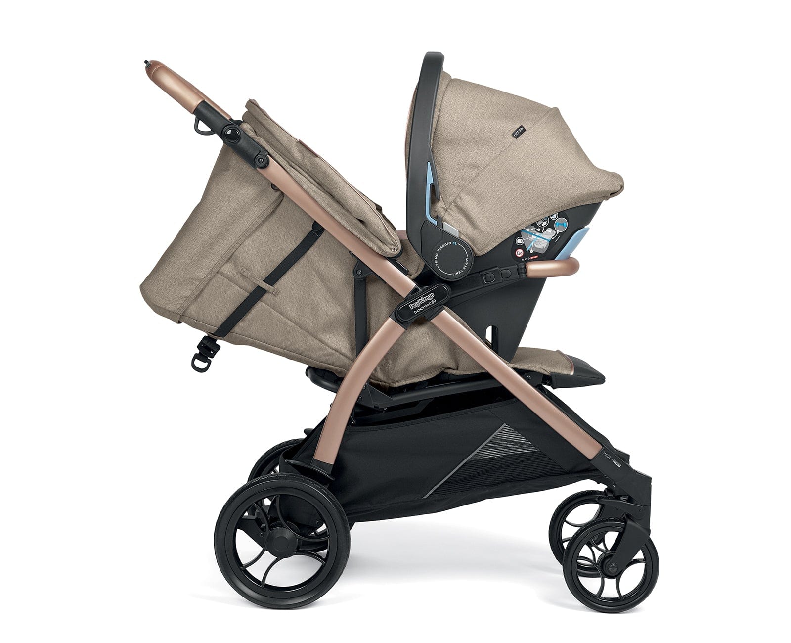 Peg Perego Booklet 50 Travel System Stroller - Lightweight Compact Baby Stroller with Car Seat | Perfect for Travel, Shopping & Daily Use