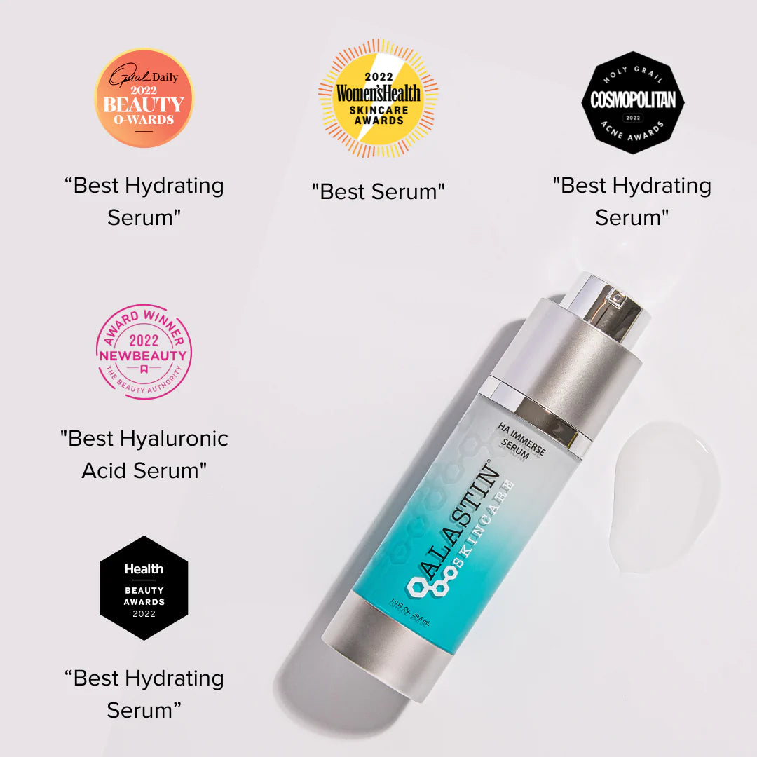 Alastin HA (Hyaluronic Acid) IMMERSE Serum - Hydrating Anti-Aging Face Serum for Dry Skin - Perfect for Nighttime Skincare Routine & Daily Moisturizing