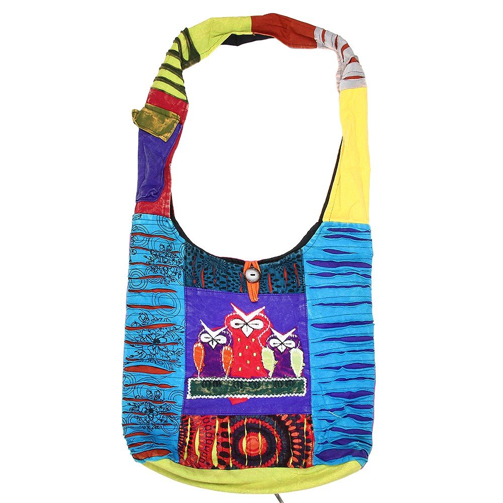 Bohemian Hippie Crossbody Shoulder Bag - Handmade Cotton Sling Purse with Unique Patterns | Perfect for Music Festivals, Travel & Everyday Use