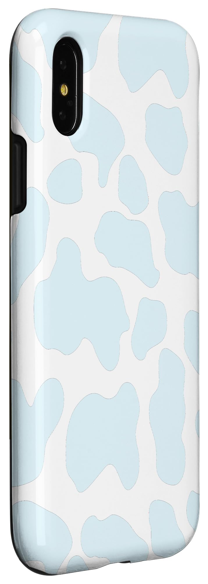 iPhone X/XS Blue Cow Print Phone Case - Cute Spotted Animal Pattern Protective Cover for Women & Girls - Perfect for School, Work, Travel & Everyday Use