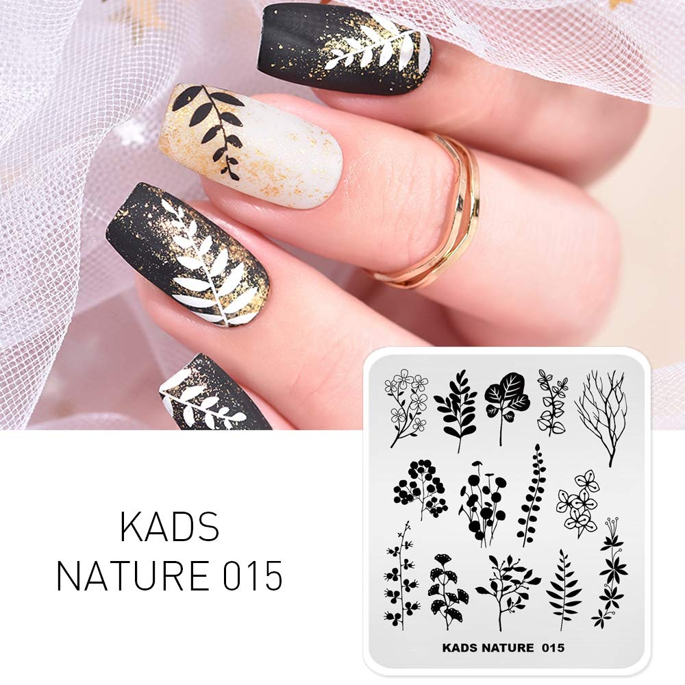 Chinese Style Nail Art Stamping Plate - KADS NA015 Floral Design for DIY Manicure & Nail Decoration | Perfect for Home Salon, Party Nails & Professional Nail Artists