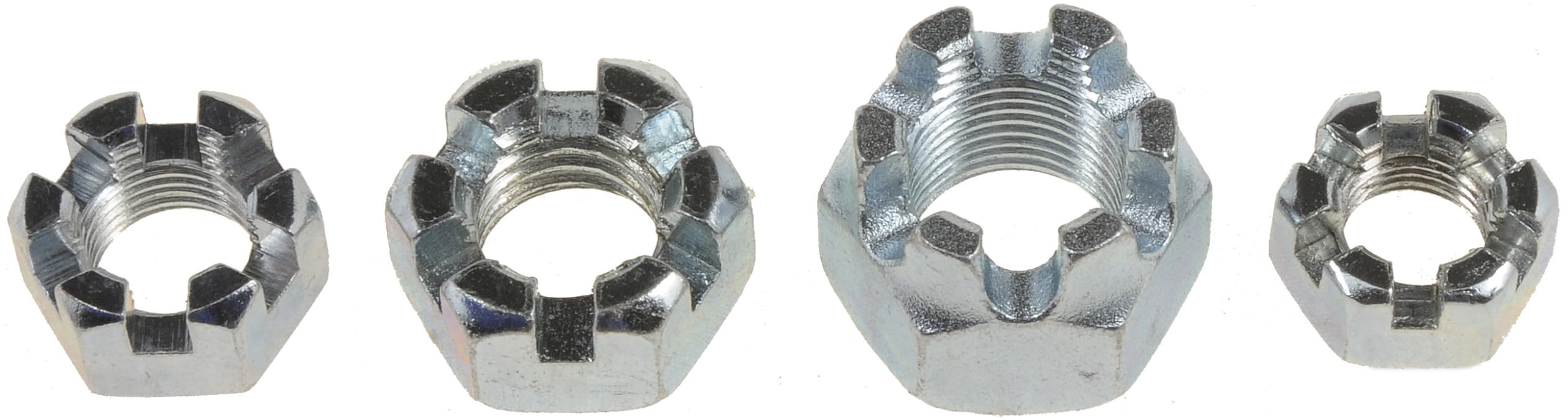 Dorman 13559 Castellated Hex Nuts Assortment - 4 Piece Universal Fit Kit for Automotive, Machinery & DIY Repairs | Perfect for Engine, Suspension & Equipment Maintenance