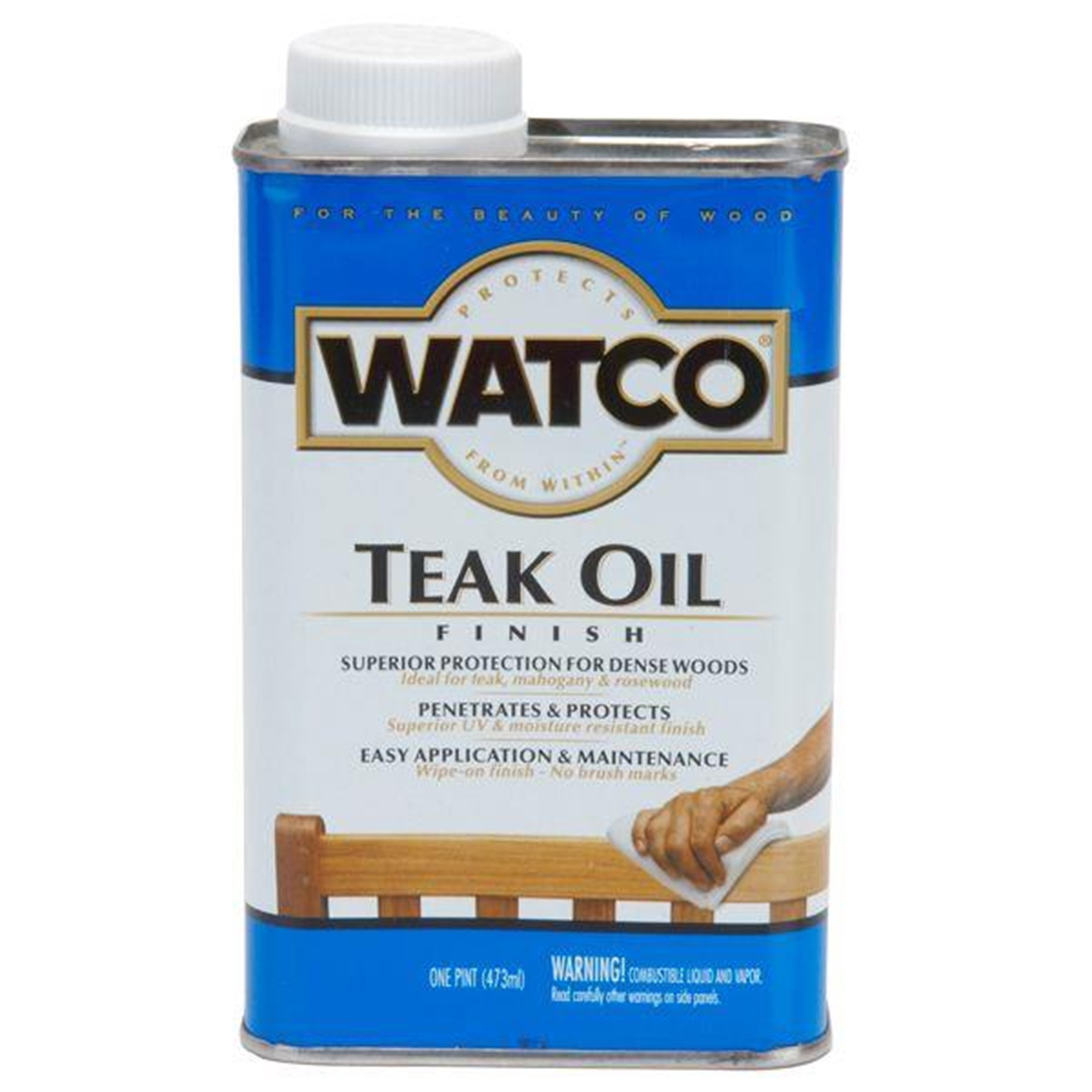 Watco Brown Oil-Based Teak Oil Finish 1 Pint - Premium Wood Protection for Outdoor Furniture, Decks & Boats - Waterproof & UV Resistant