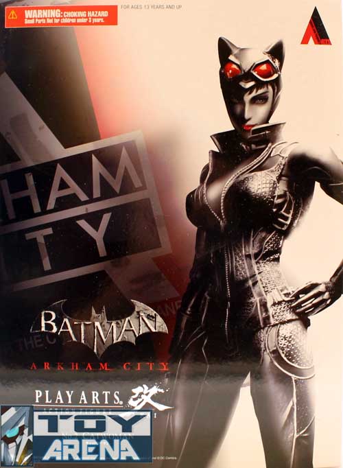 DC Batman Arkham City Catwoman Play Arts Kai Action Figure - Premium Collectible Statue for Gamers & DC Fans - Perfect for Display, Gifts & Cosplay Inspiration