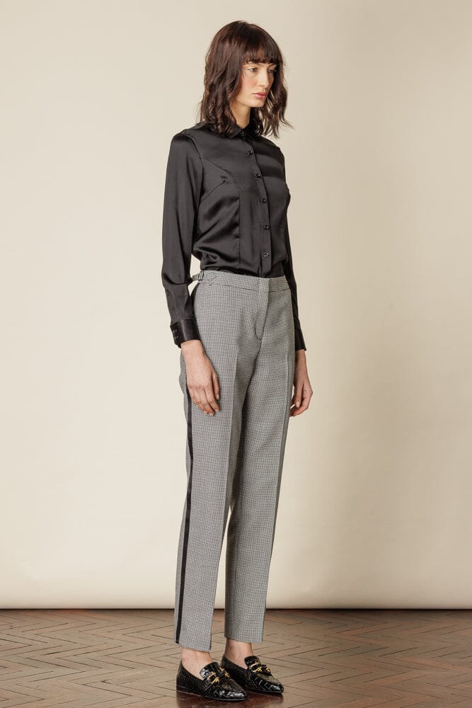 Alexis DB x Ruby Suit Black & White Mini Houndstooth Women's Blazer - Perfect for Office Wear, Business Meetings & Formal Events