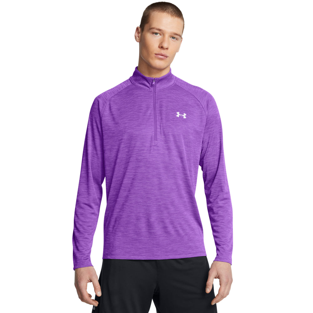 Under Armour Men's Tech Textured 1/2 Zip Pullover - Lightweight Performance Shirt for Running, Gym & Outdoor Activities