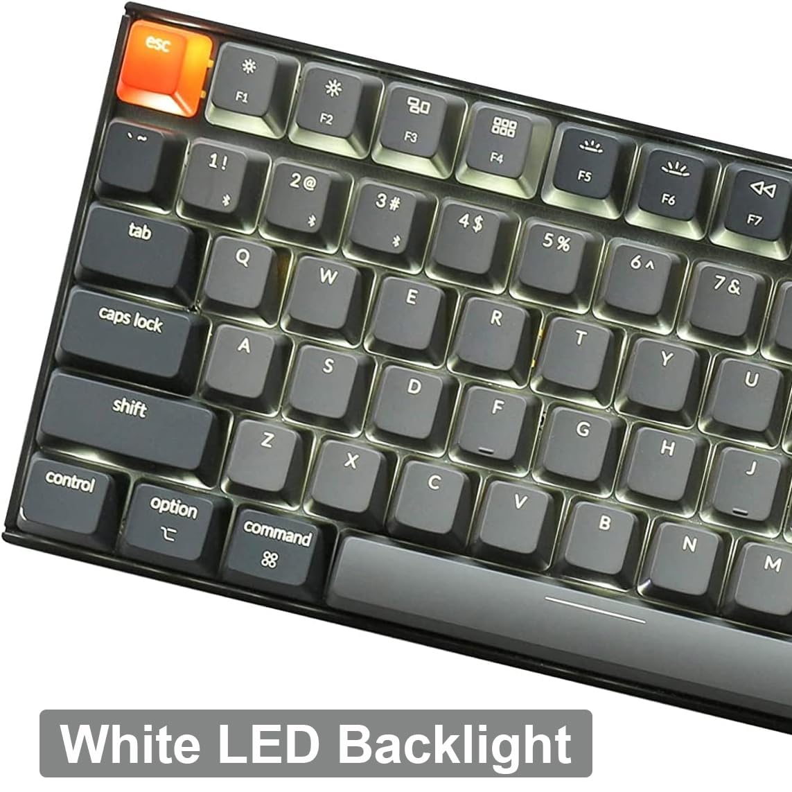 Keychron K2 Wireless Bluetooth/USB Wired 84-Key Compact Mechanical Gaming Keyboard - Gateron G Pro Brown Switches, White LED Backlight, N-Key Rollover for Mac & Windows (Plastic Frame, Version 2) - Perfect for Office Work, Gaming & Programming