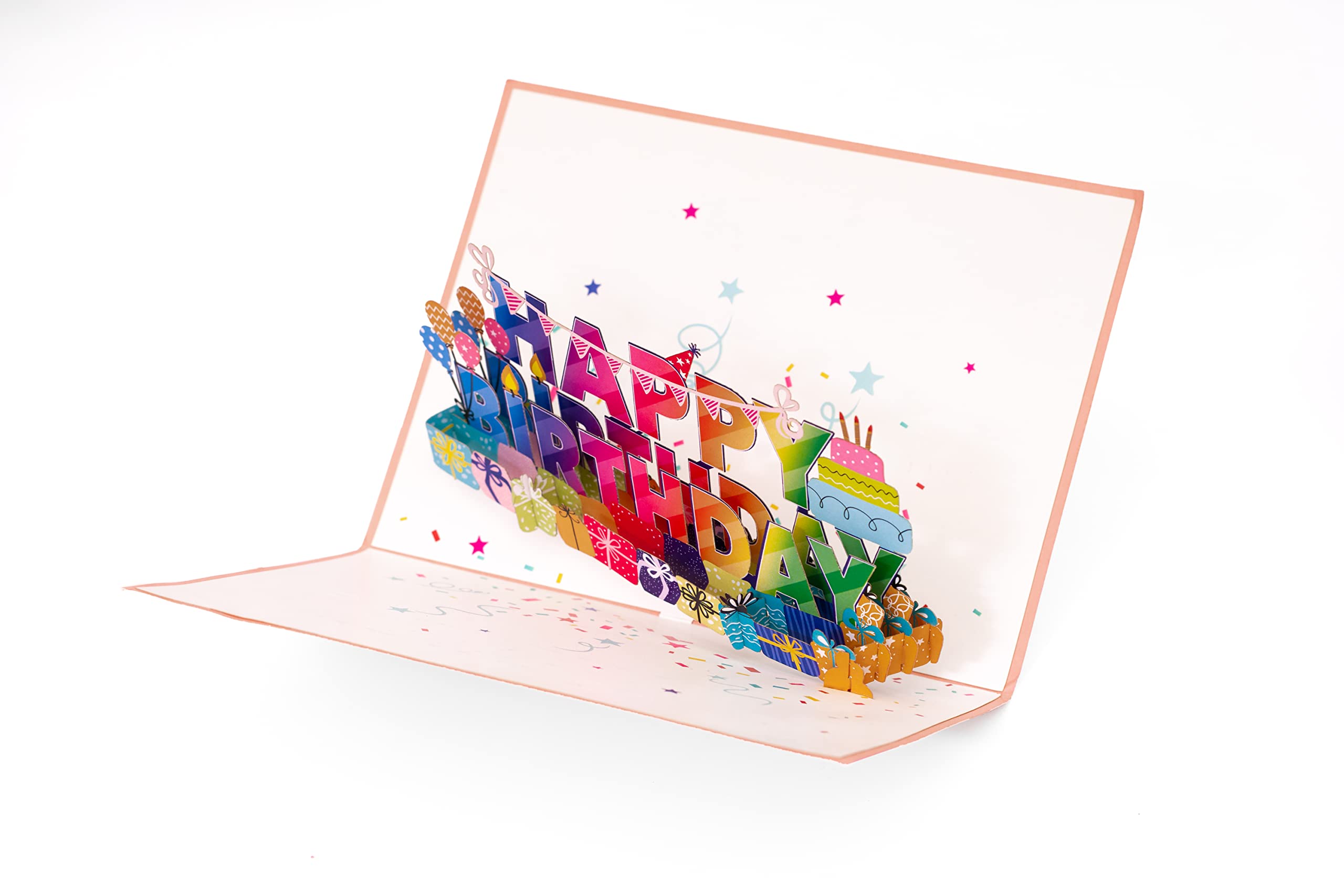 3D Happy Birthday Pop Up Card with Envelope - Deluxe Greeting Card for Women & Men - Birthday Card for Her, Him, Grandma (Feliz Cumpleaños Abuela) - Perfect for Birthdays, Anniversaries & Special Occasions
